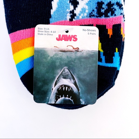 🆕 Jaws Movie Womens Ankle Socks Pink Blue Tie Dye - Picture 2 of 8